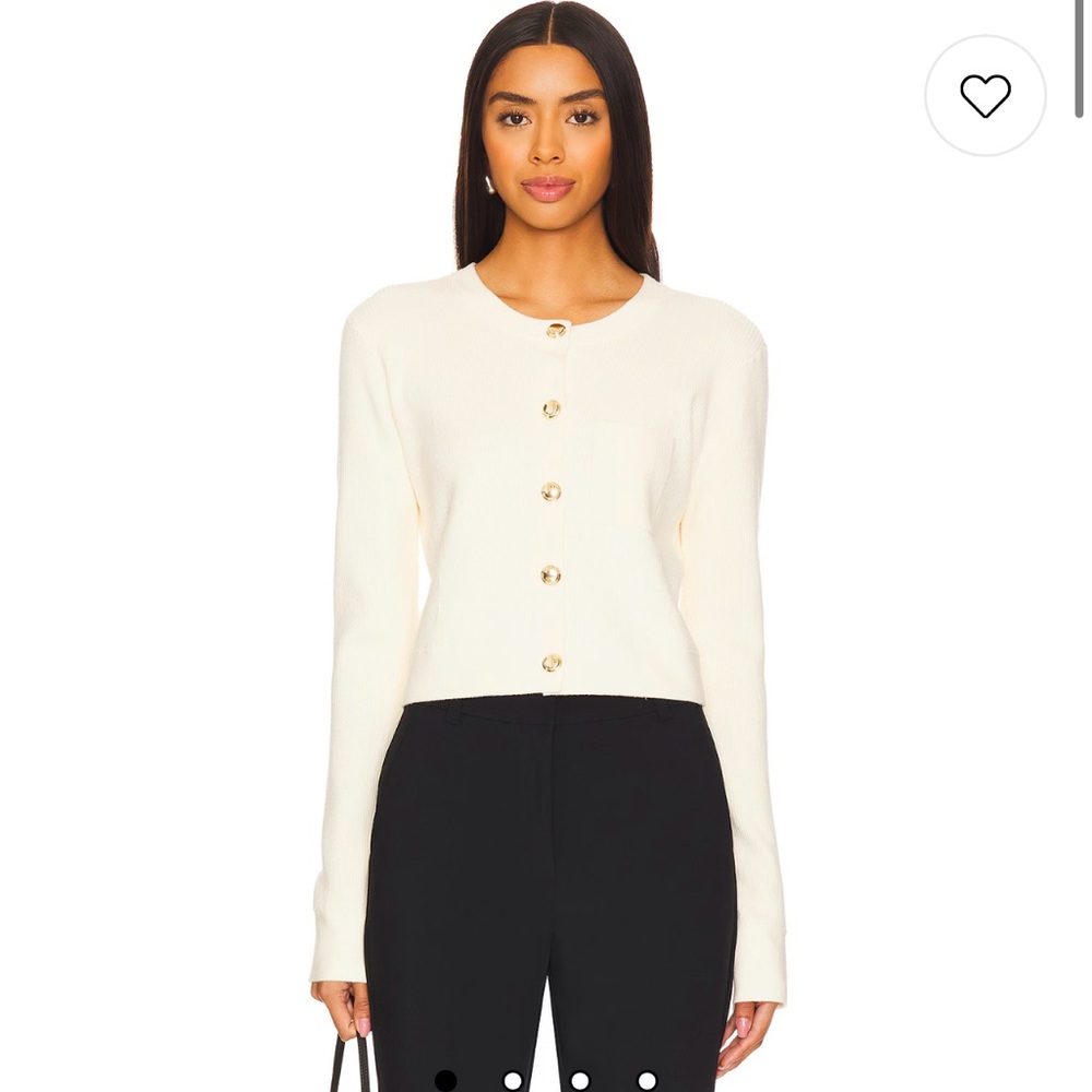 NWT Favorite Daughter The Quinn Cardigan in Cream Size Medium - Picture 2 of 12